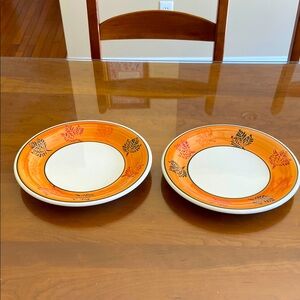 Spongeware by Roma Inc Made in Italy Stamped Brooklyn NY. 10.5 plate.La Primula